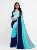 Skyblue Georgette Saree