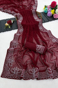 fancy traditional georgette saree
