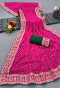 New Trending Georgette Saree with Beprated Blouse peice