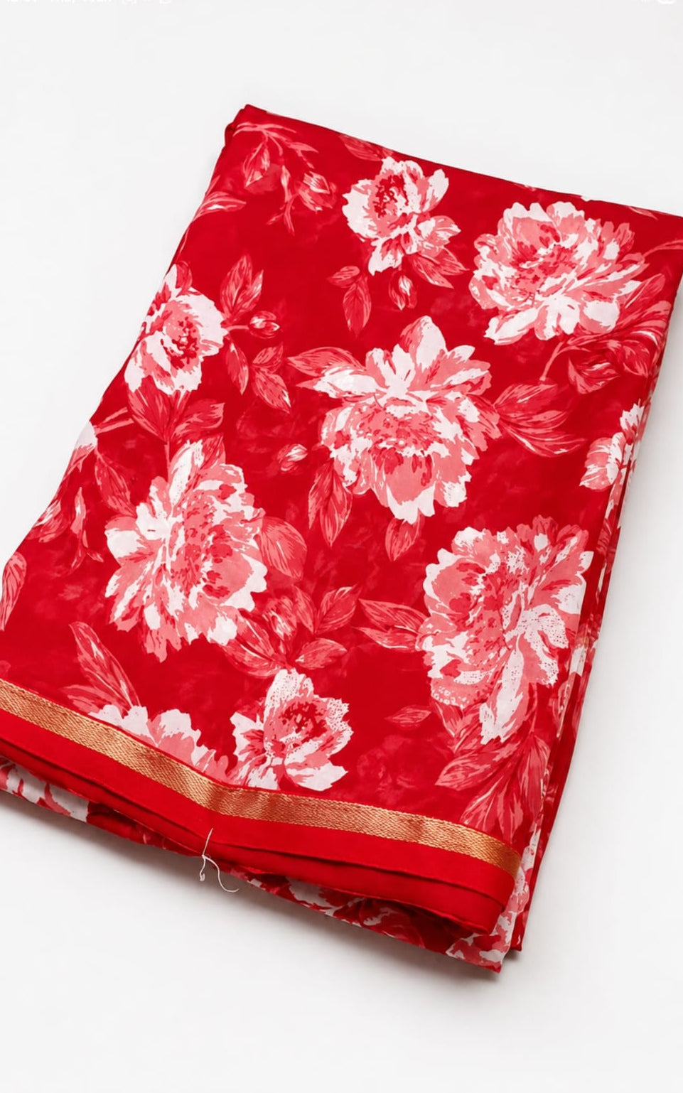 printed georgette saree