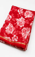 printed georgette saree