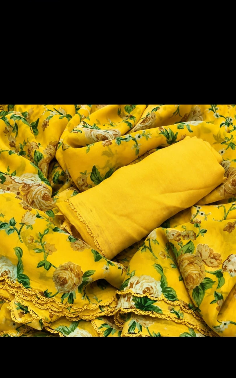 designer georgette saree