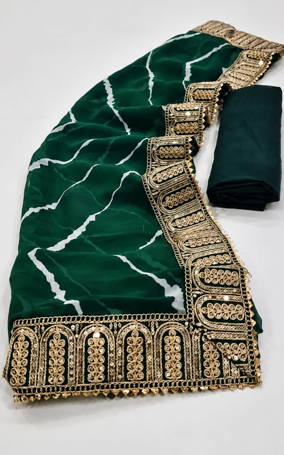 trending leheriya printed georgette saree