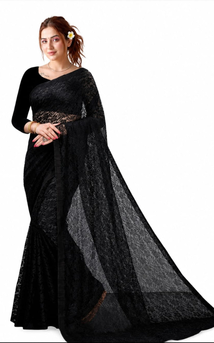 new brasso type saree with running blouse