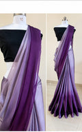 best purple ladies saree with blouse