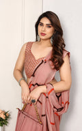 beautiful flora printed saree in georgette fabric