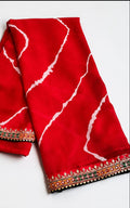 lahariya printed georgette saree with running blouse