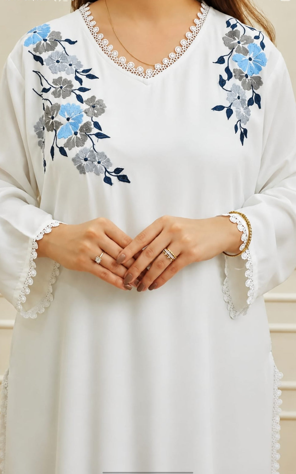 straight fit rayon kurta with bottomwear, calf length, sleeves length is three quater