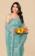 Printed supernet ladies saree with Seprated Blouse Piece in bangalori silk