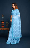 Beautiful womens saree in chiffon fabric with Seprated Blouse Piece