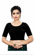 Womens Blouse in Hosiery fabric, Round Nack, Non-Padded, Short Sleeves
