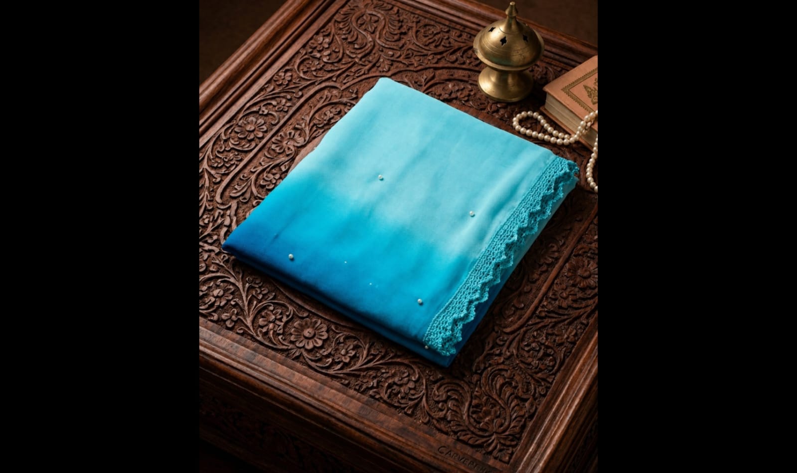 Skyblue Georgette Saree