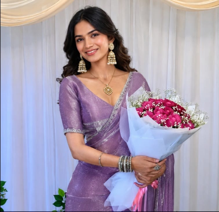 organza jimmy choo saree