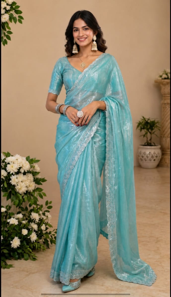 organza jimmy choo saree