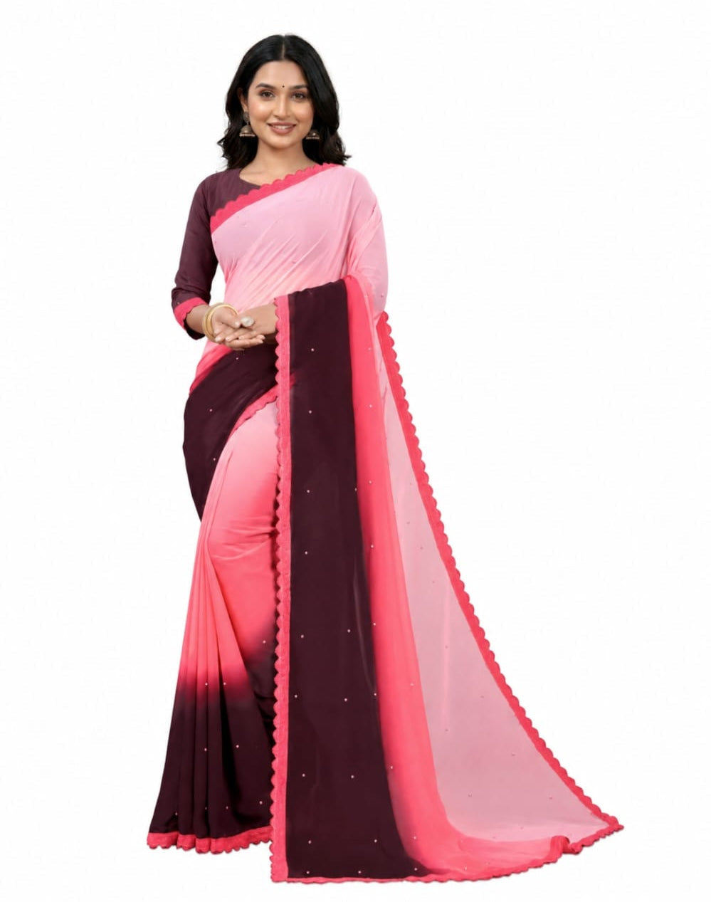 Skyblue Georgette Saree