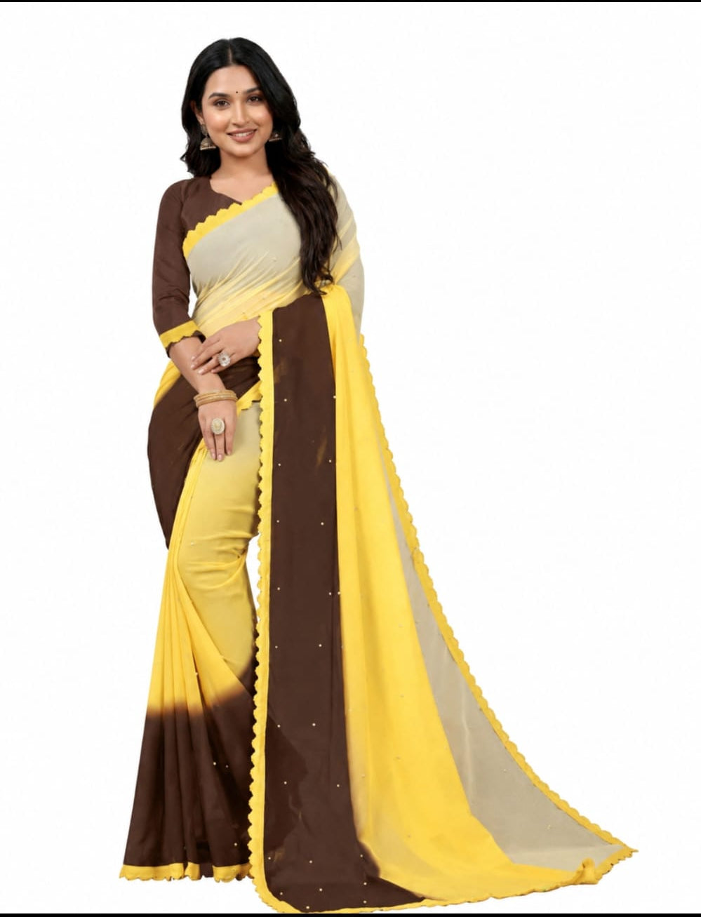 Skyblue Georgette Saree