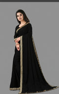 ladies plain regular wear saree