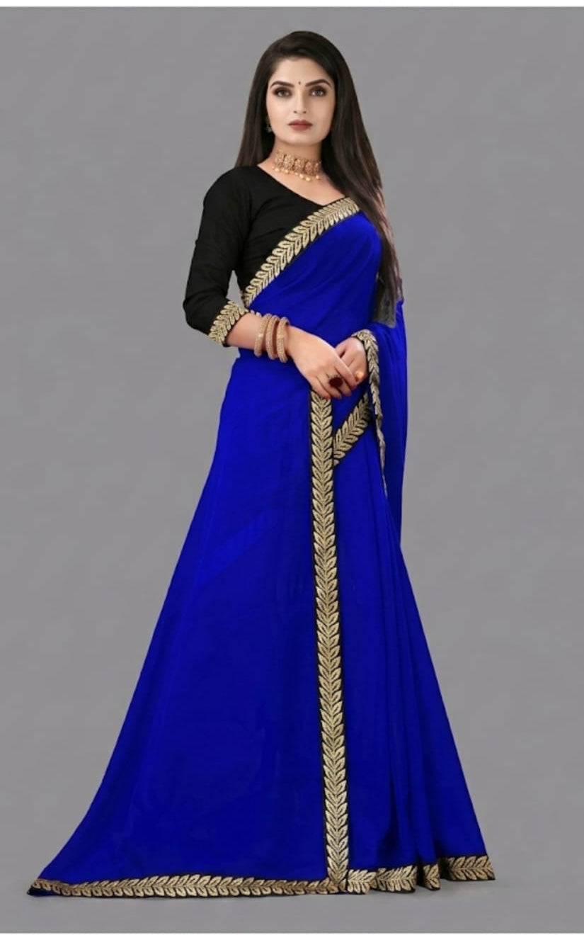 ladies plain regular wear saree