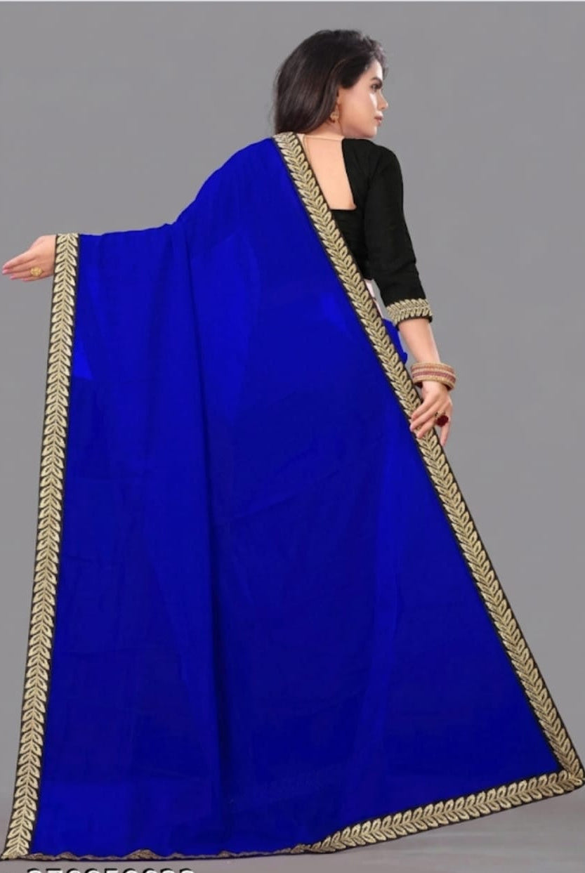 ladies plain regular wear saree
