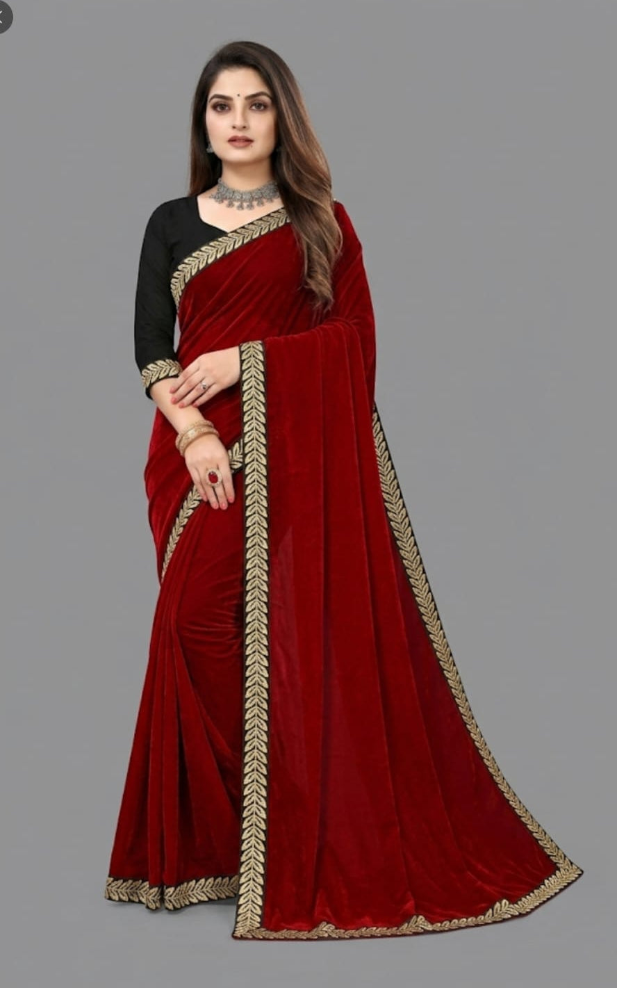 ladies plain regular wear saree
