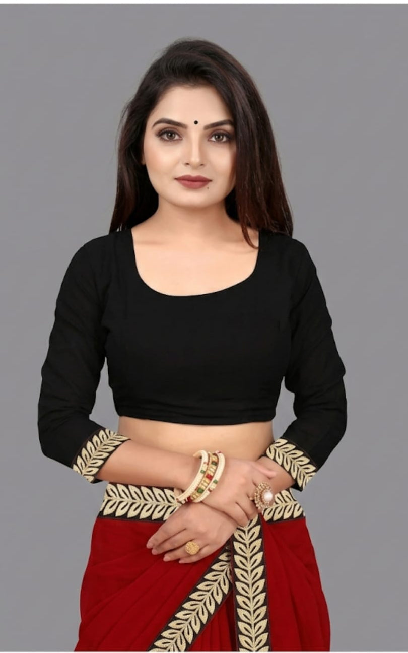 ladies plain regular wear saree