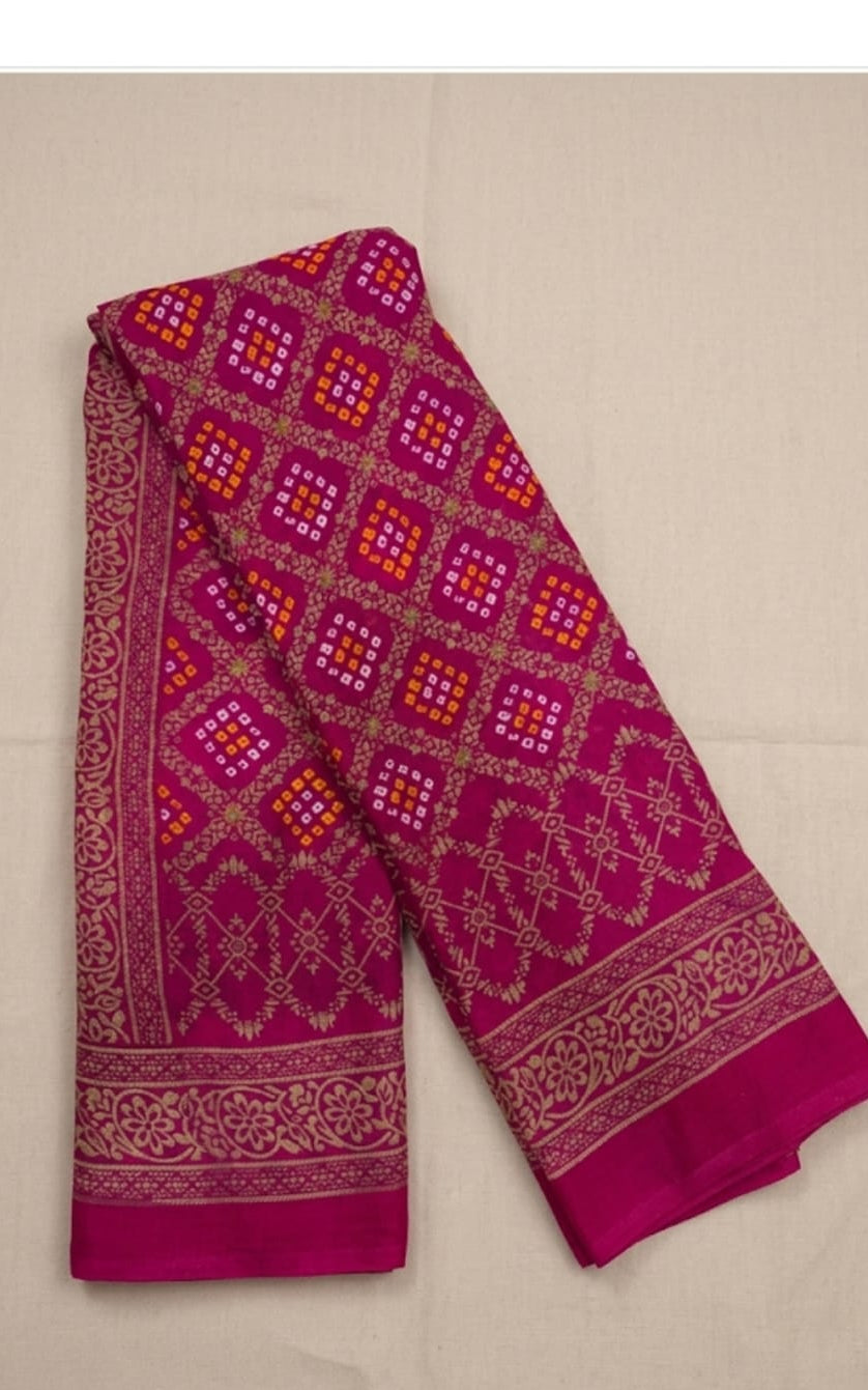 ladies printed georgette saree