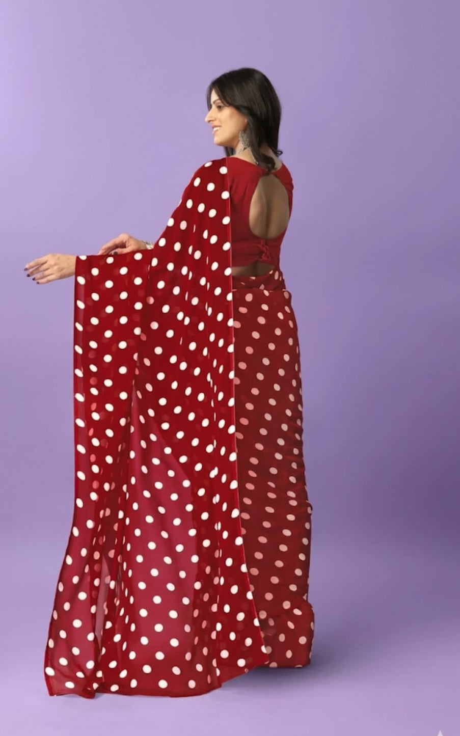 ladies printed georgette saree