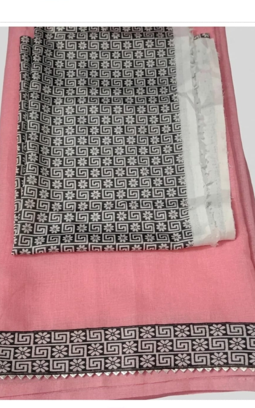 beautiful pink georgette saree