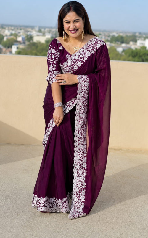 beautiful georgette saree