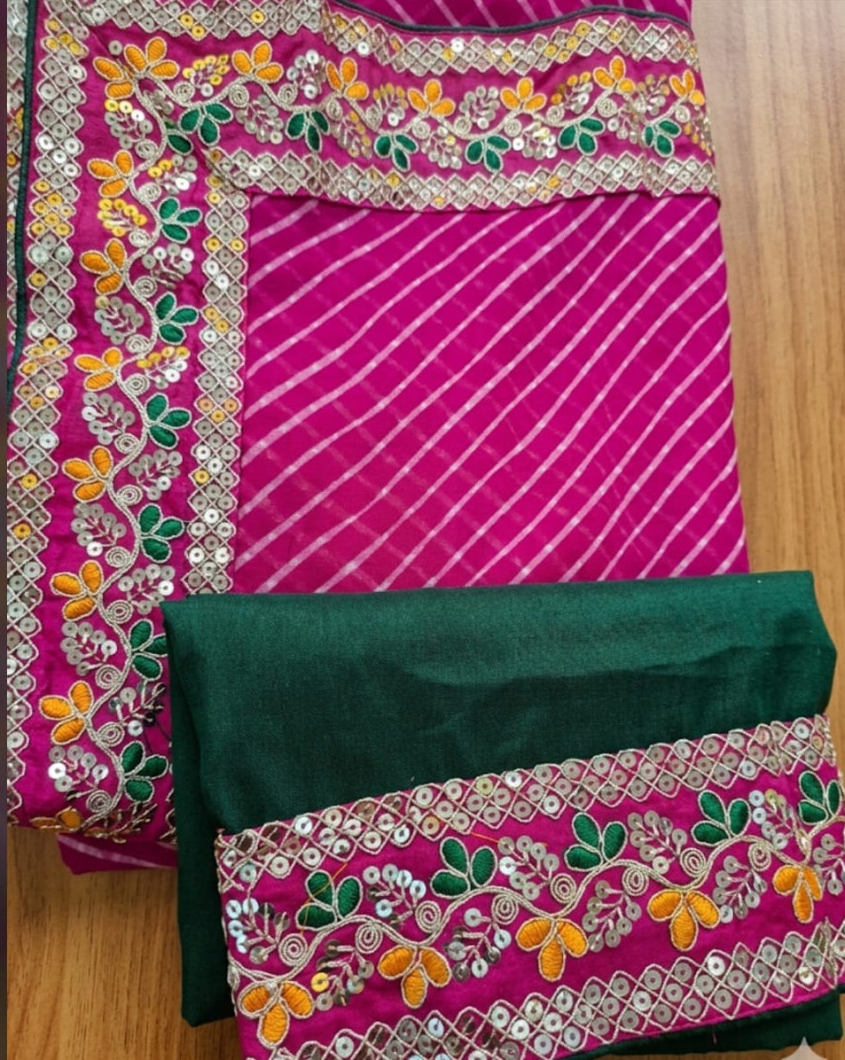 New Trending Georgette Saree with Beprated Blouse peice