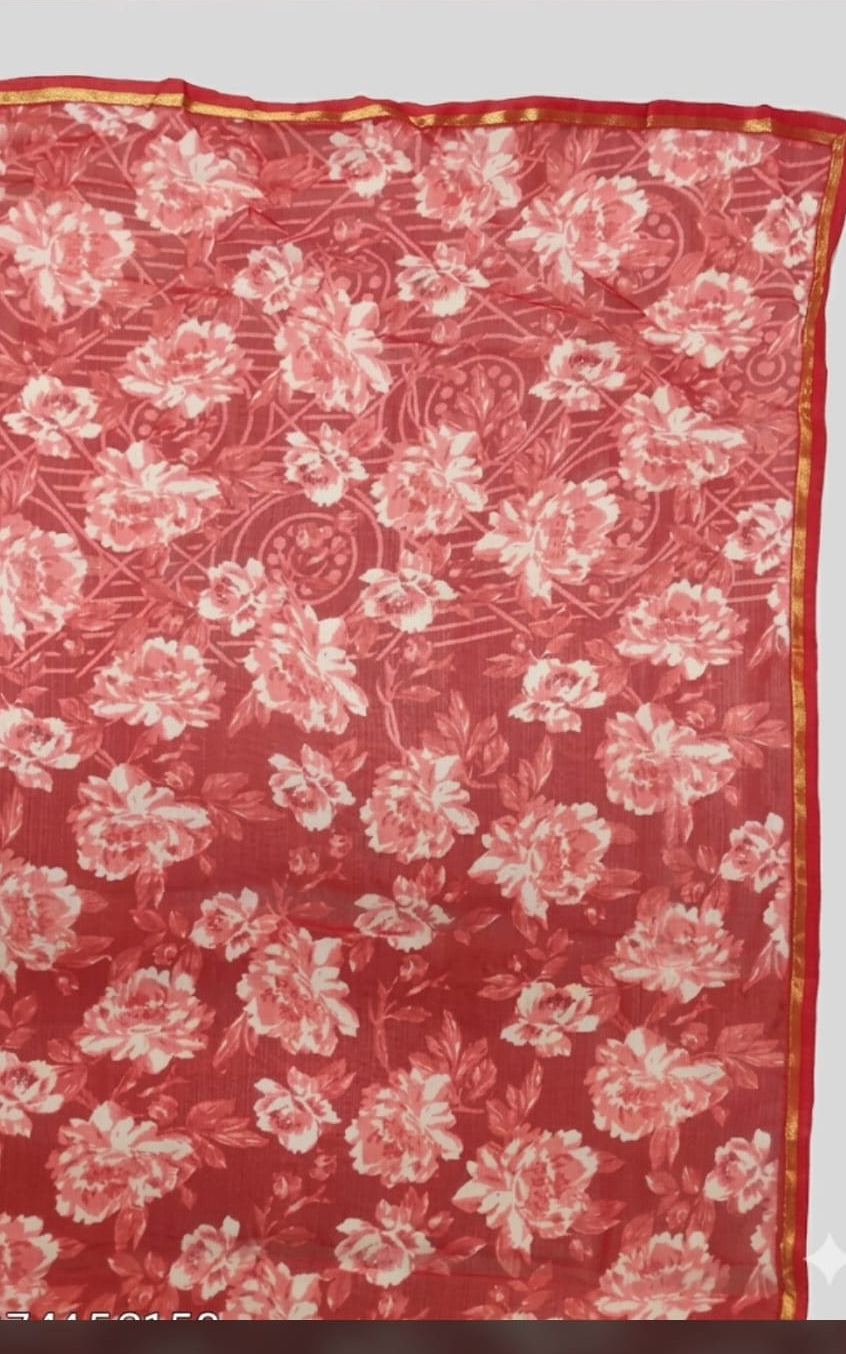 printed georgette saree