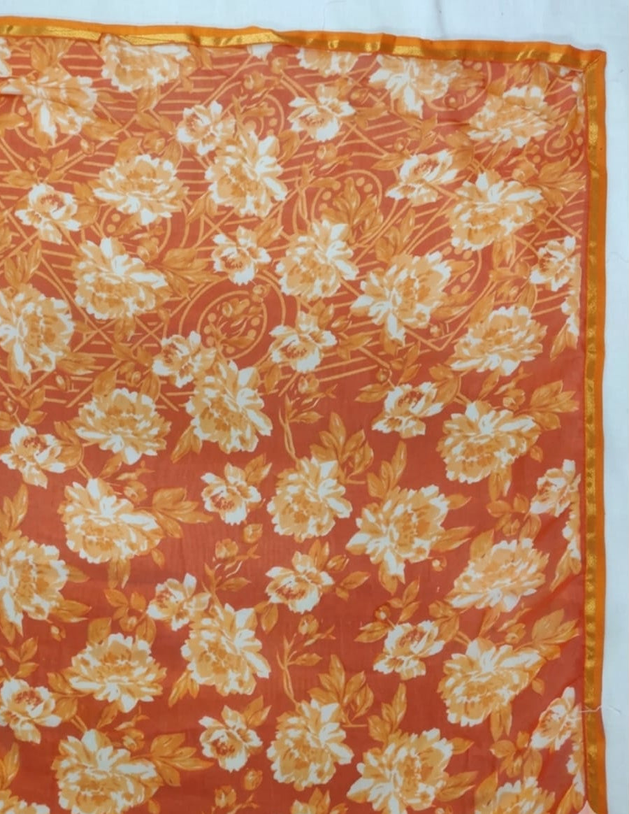 printed georgette saree