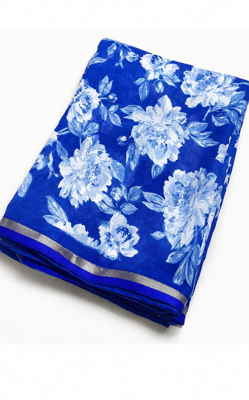 printed georgette saree