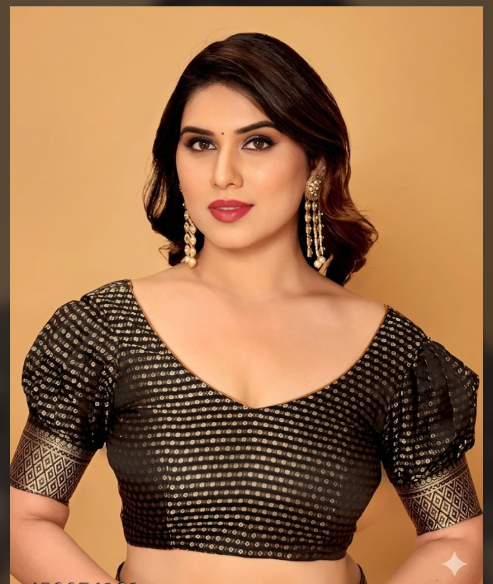 best chiffon saree with running blouse