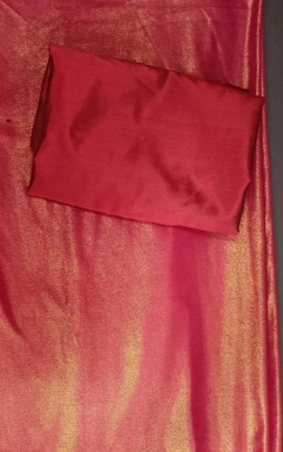 lycra blend saree with blouse peice
