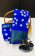 bandhani type cotton blend saree