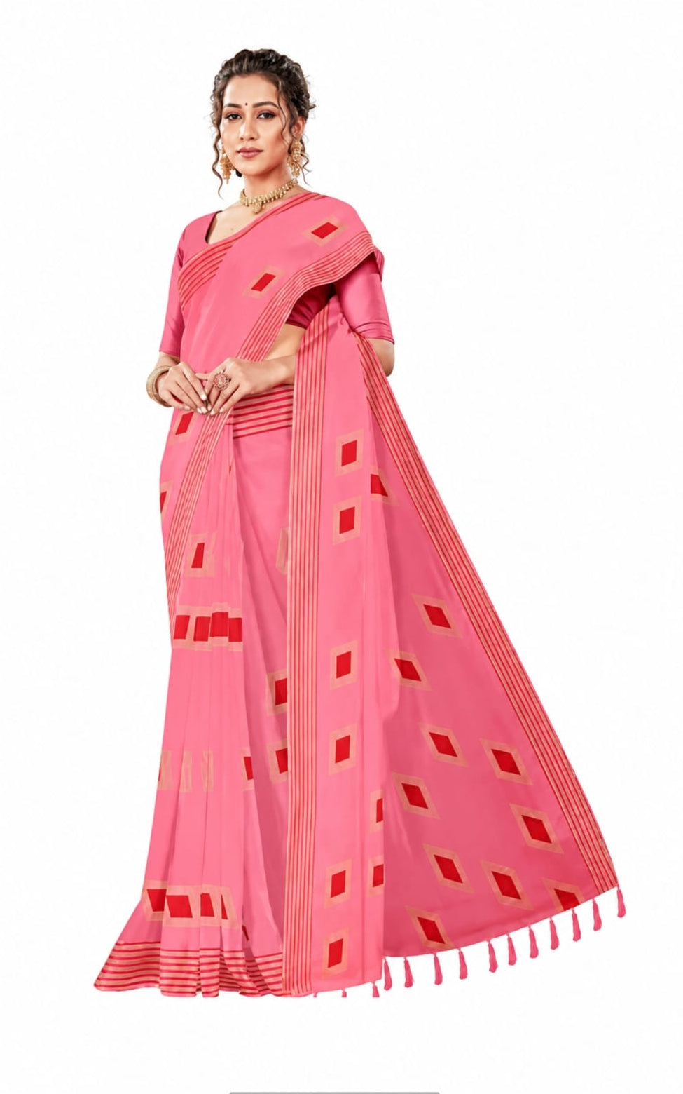 best chiffon saree with seprated blouse peice