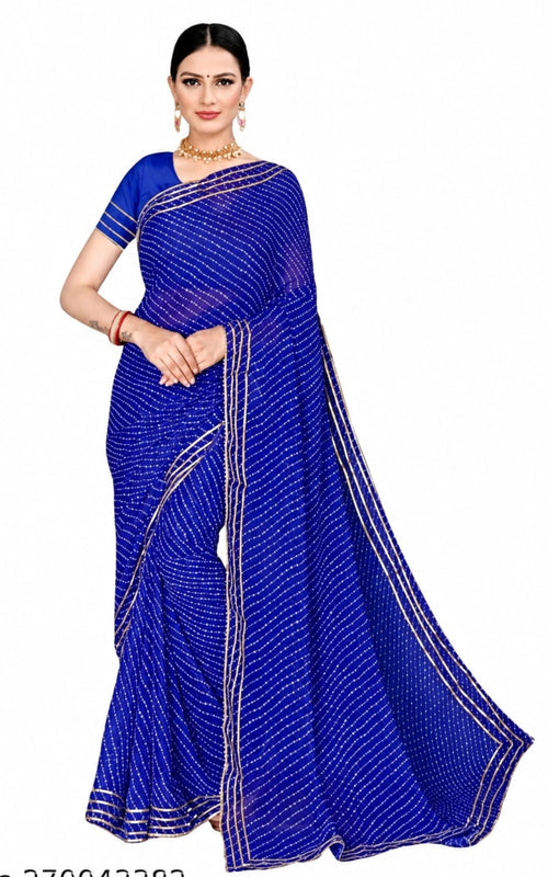 best georgette saree with seprated blouse peice