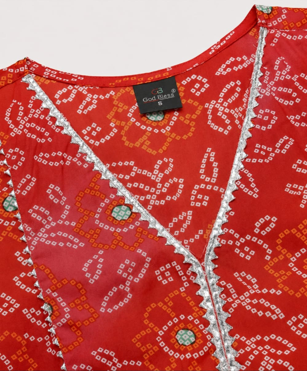 Mandarin neck rayon kurti above knee, sleeves length is three quater