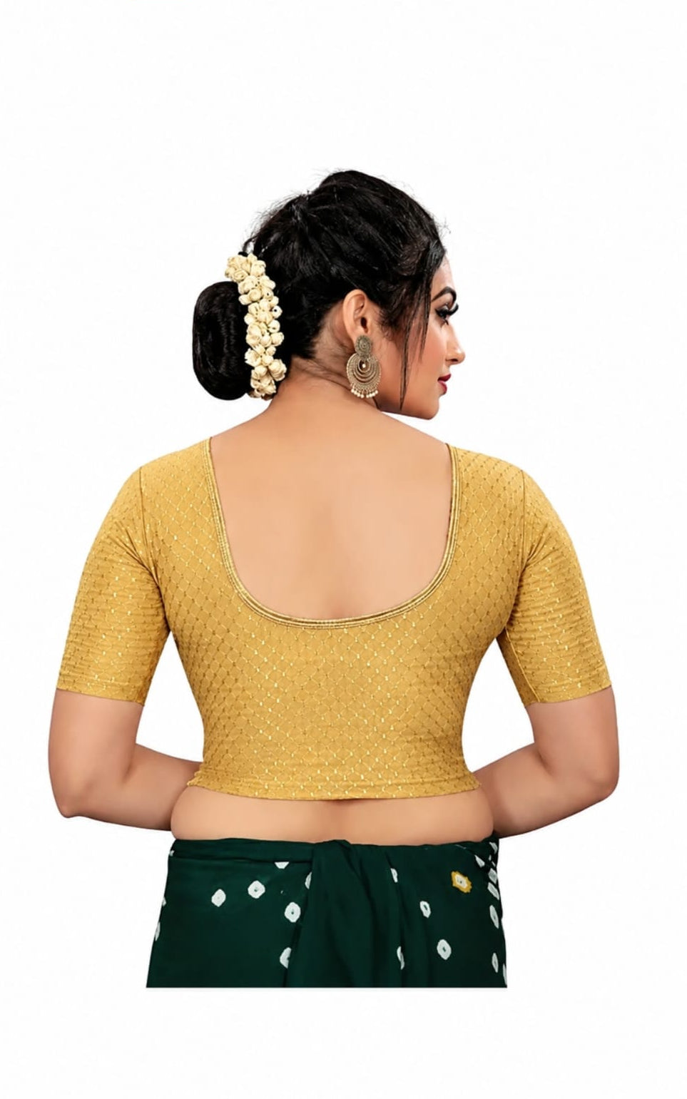 Round neck Non-Padded womens blouse in hosiery fabric