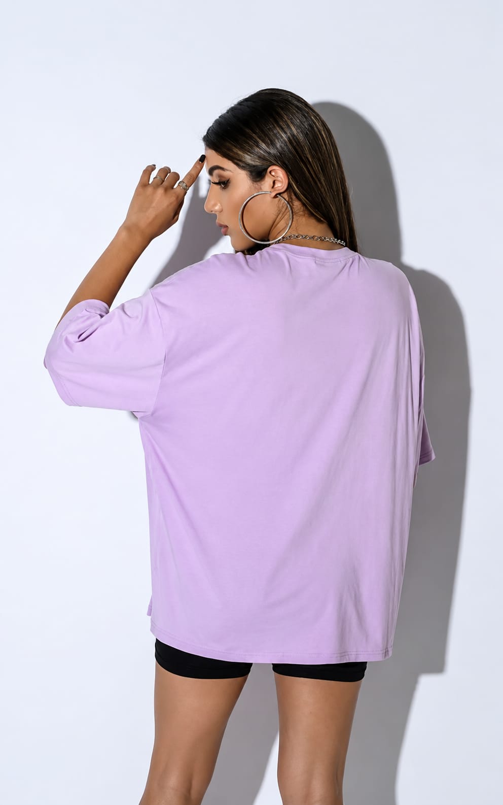 Oversized T-shirt in cotton blend fabric, loose fit