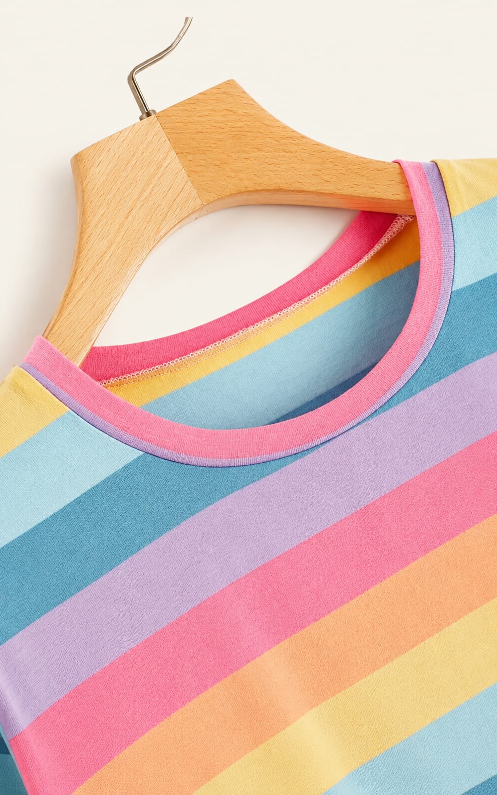 Strpied t shirt for womens in cotton blend fabric