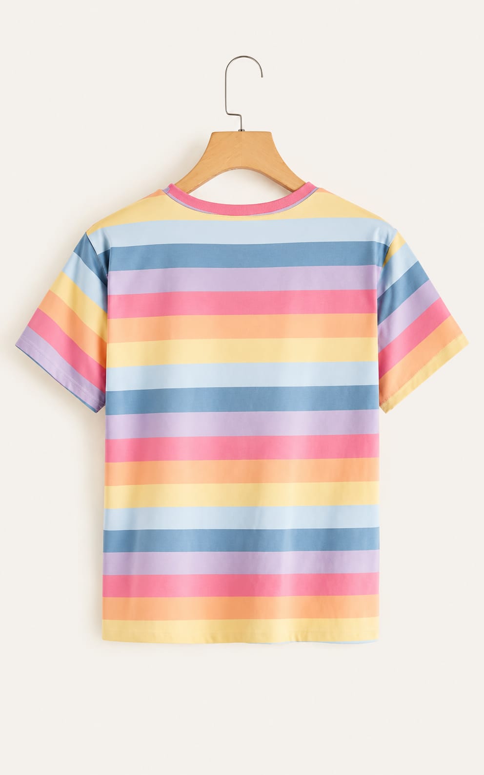 Strpied t shirt for womens in cotton blend fabric