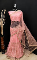 Beautiful saree for womens in net fabric, with Running Blouse