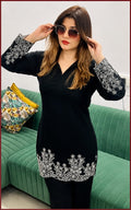 Ladies Top and Bottom in rayon fabric,  Round neck, Long Sleeves
