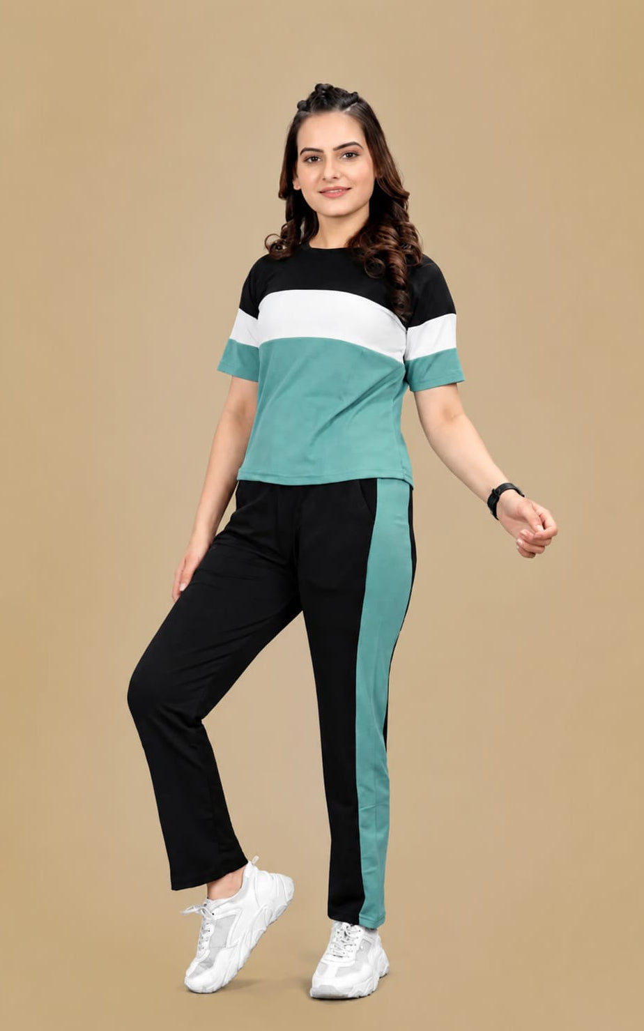 Womens Top and Bottom, Round Neck, Long Sleeves