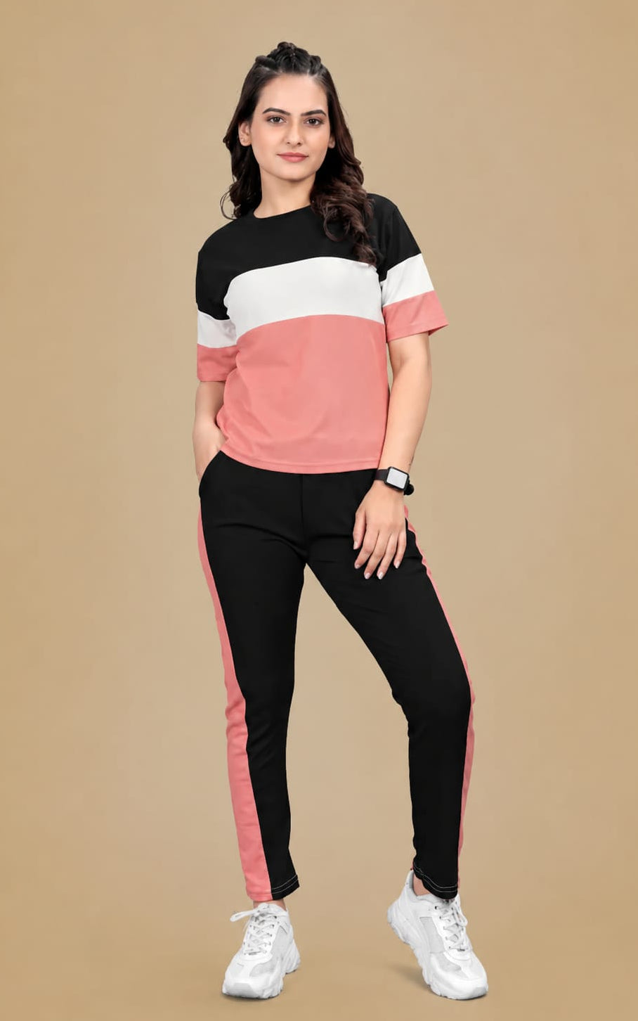 Womens Top and Bottom, Round Neck, Long Sleeves