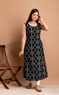 Beautiful Rayon Kurti for Womens, Calf Length, Round Neck, Sleeveless